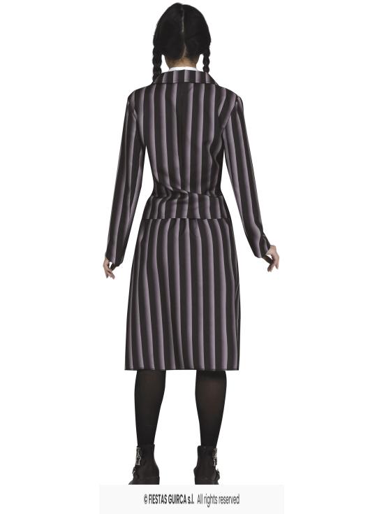 Disfraz de Miércoles Addams uniforme escolar para chica