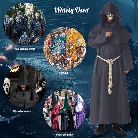 Disfraz de monje de sacerdote talla XL