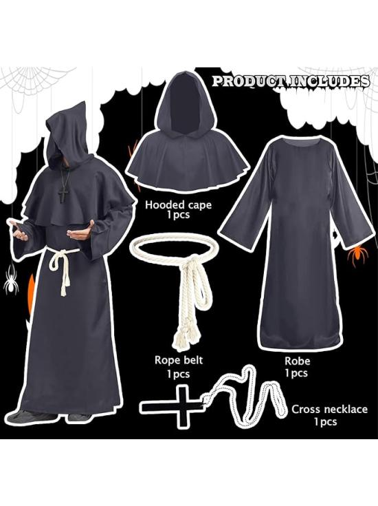 Disfraz de monje de sacerdote talla XL