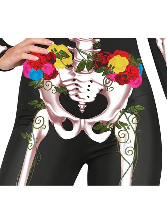 Disfraz de Mono Estampado Día de los Muertos para Mujer