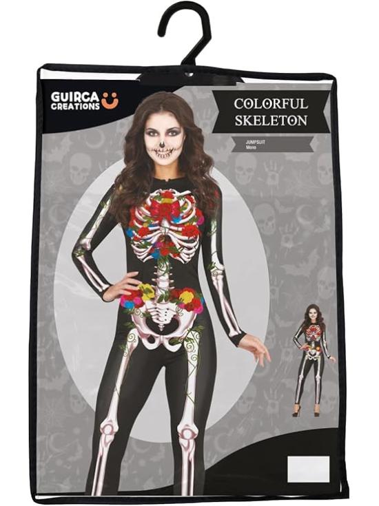 Disfraz de Mono Estampado Día de los Muertos para Mujer