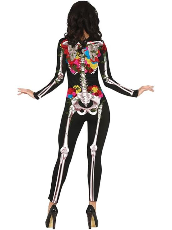 Disfraz de Mono Estampado Día de los Muertos para Mujer