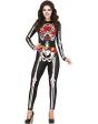 Disfraz de Mono Estampado Día de los Muertos para Mujer