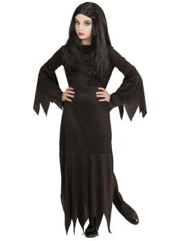 Disfraz de Morticia. para niña