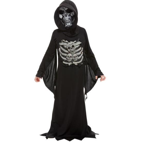 Disfraz de muerte esqueleto, Negro infantil Disfraz de muerte esqueleto, Negro infantil