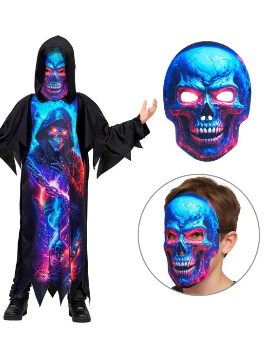 Disfraz de Muerte Fluorescente para Niño