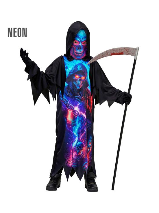 Disfraz de Muerte Fluorescente para Niño