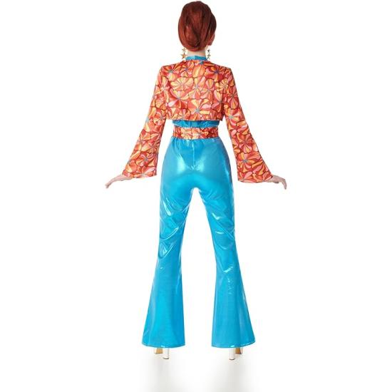 🕺 Disfraz de Disco Azul Mujer Años 70