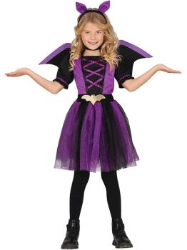 Disfraz de Murciélago lila para niña - Disfraz de Murciélago con Diadema de Murciélago, Vestido Tutú y Alas - Disfraces Halloween Niña