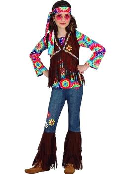 Disfraz de Niña Happy Hippie **