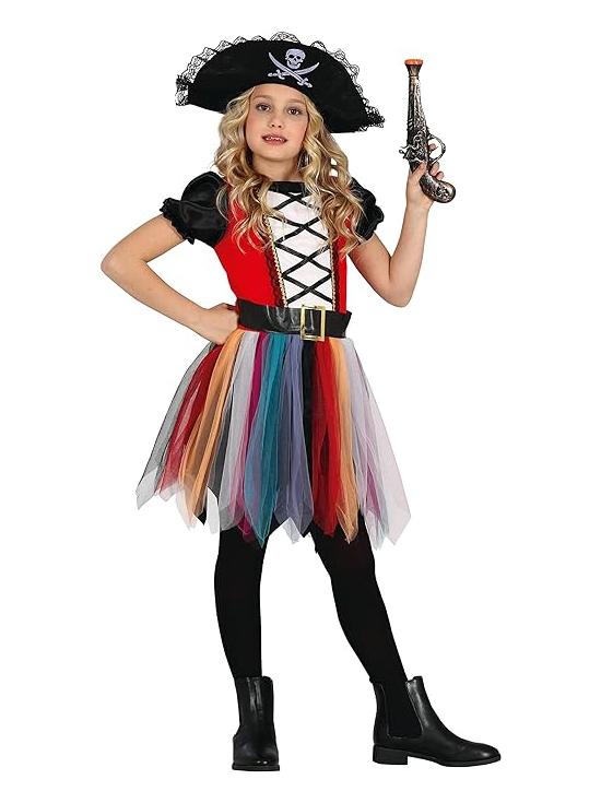 Disfraz de Niña Pirata Colorida **