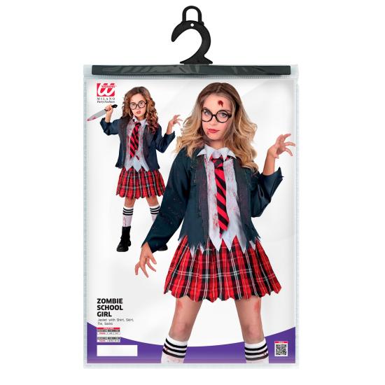 Disfraz de Niña Zombi Escolar para Niños