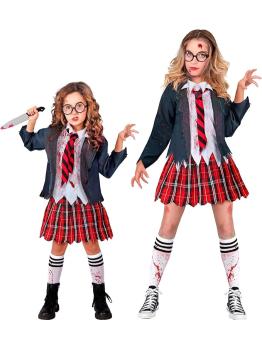 Disfraz de Niña Zombi Escolar para Niños