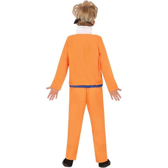 Disfraz de Ninja Estilo Manga para Niño Naranja y Azul Naruto