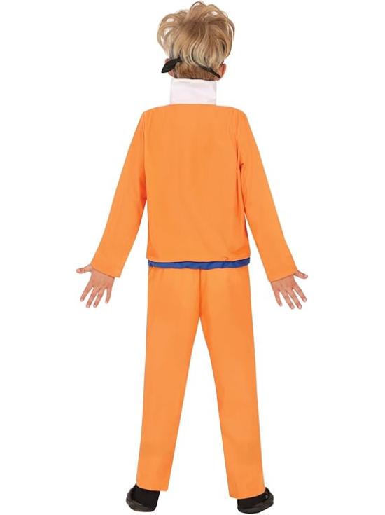 Disfraz de Ninja Estilo Manga para Niño Naranja y Azul Naruto