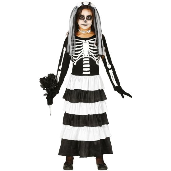 Disfraz de Novia Esqueleto para niñas