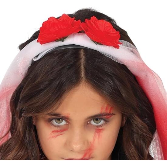 Disfraz de Novia Sangrienta Infantil con Velo y Vestido