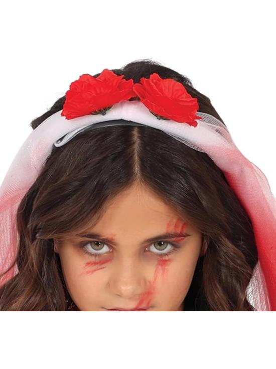 Disfraz de Novia Sangrienta Infantil con Velo y Vestido