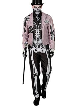 Disfraz de novio esqueleto con frac, hombre hueso, no muerto, disfraz para Halloween