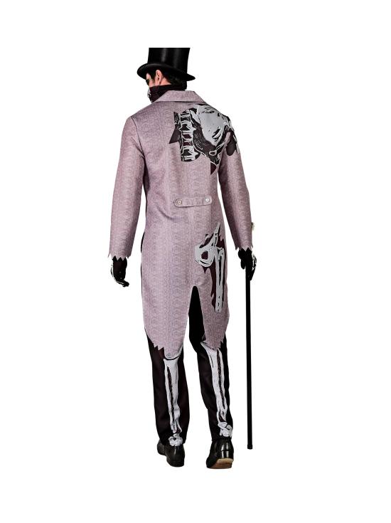 Disfraz de novio esqueleto con frac, hombre hueso, no muerto, disfraz para Halloween