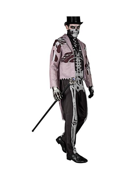 Disfraz de novio esqueleto con frac, hombre hueso, no muerto, disfraz para Halloween