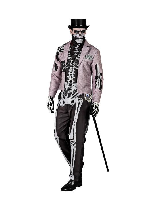 Disfraz de novio esqueleto con frac, hombre hueso, no muerto, disfraz para Halloween