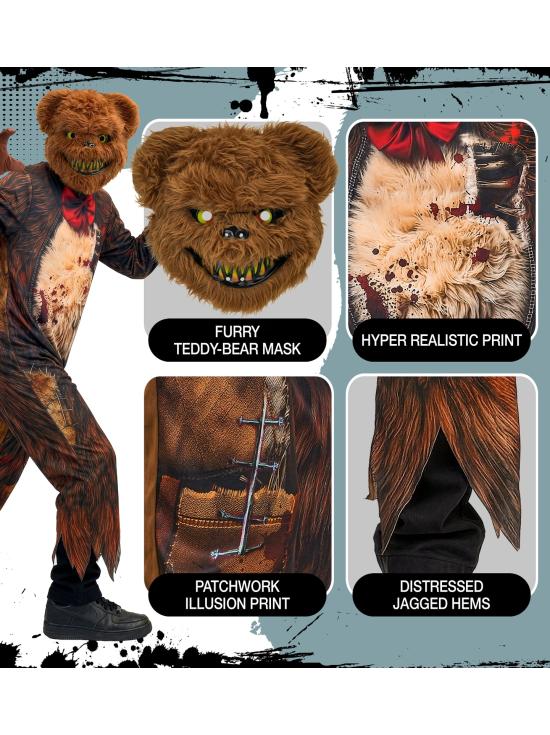 Disfraz de Osito Zombi para Niño con Máscara