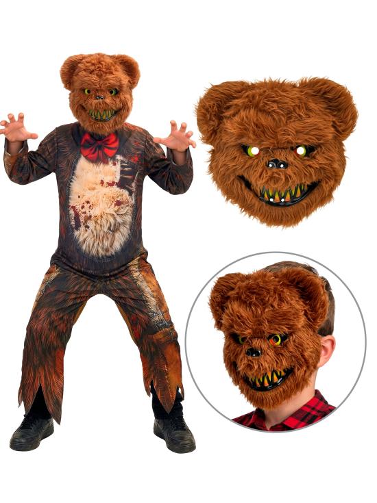 Disfraz de Osito Zombi para Niño con Máscara