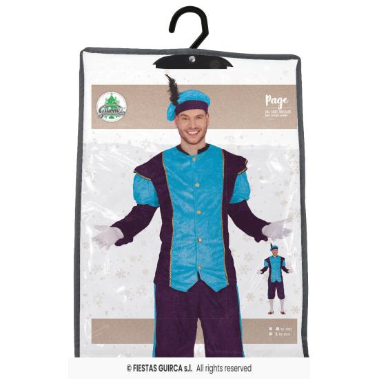 Disfraz de Paje Real Azul adultos Disfraz de Paje Real Azul adultos