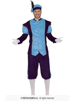 Disfraz de Paje Real Azul adultos
