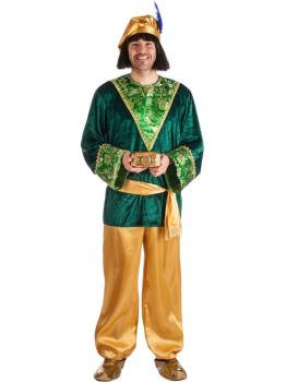 Disfraz de paje real de Melchor para adulto