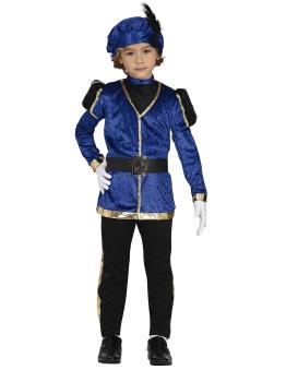 Disfraz de Paje Real Navideño azul para niño