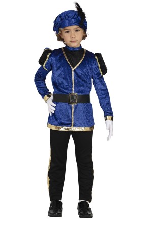 Disfraz de Paje Real Navideño azul para niño