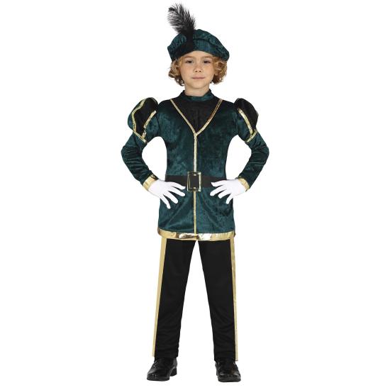Disfraz de Paje Real Navideño Verde para niño