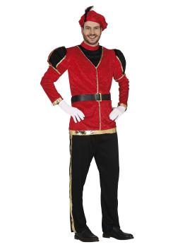 Disfraz de Paje Real Rojo para Adulto