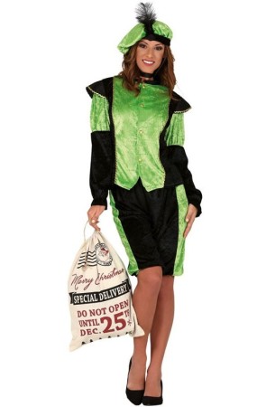 Disfraz de Paje Real Verde para adulta
