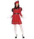 Disfraz de Paje Rojo Navidad para mujer