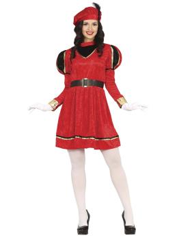 Disfraz de Paje Rojo Navidad para mujer