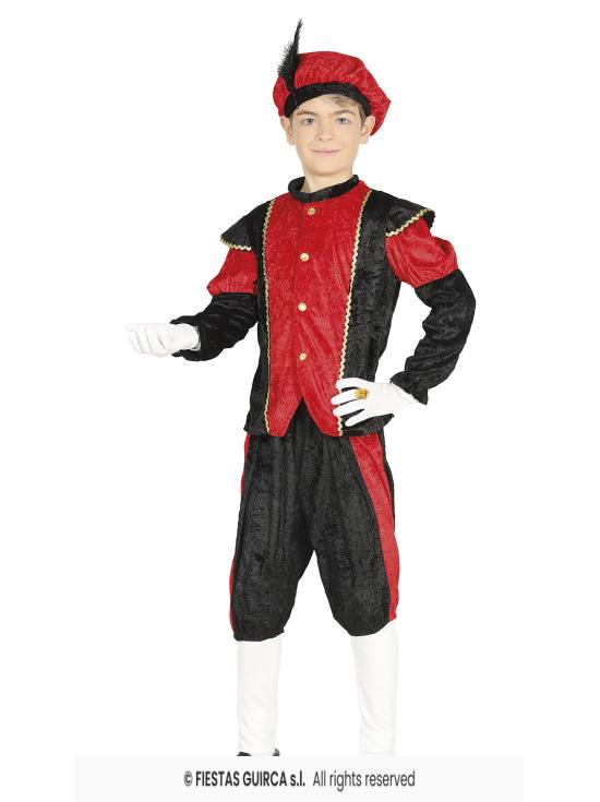 Disfraz de Paje Rojo para Niño