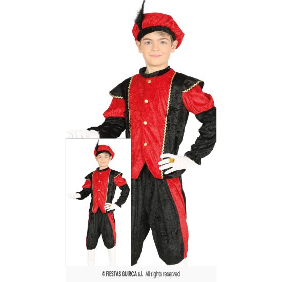 Disfraz de Paje Rojo para Niño