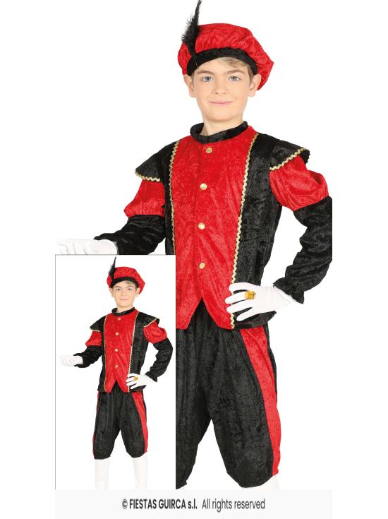 Disfraz de Paje Rojo para Niño