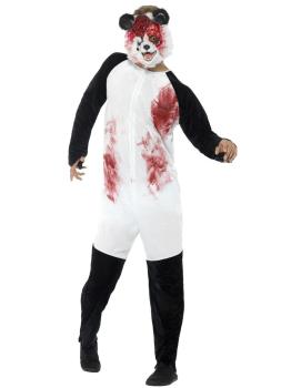 Disfraz de panda zombi, deluxe, adulto