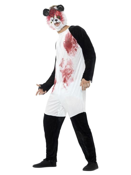 Disfraz de panda zombi, deluxe, adulto