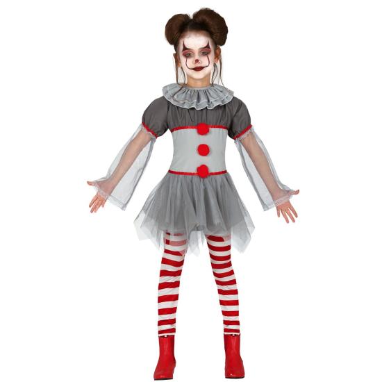 Disfraz de Payasa Mala para niña