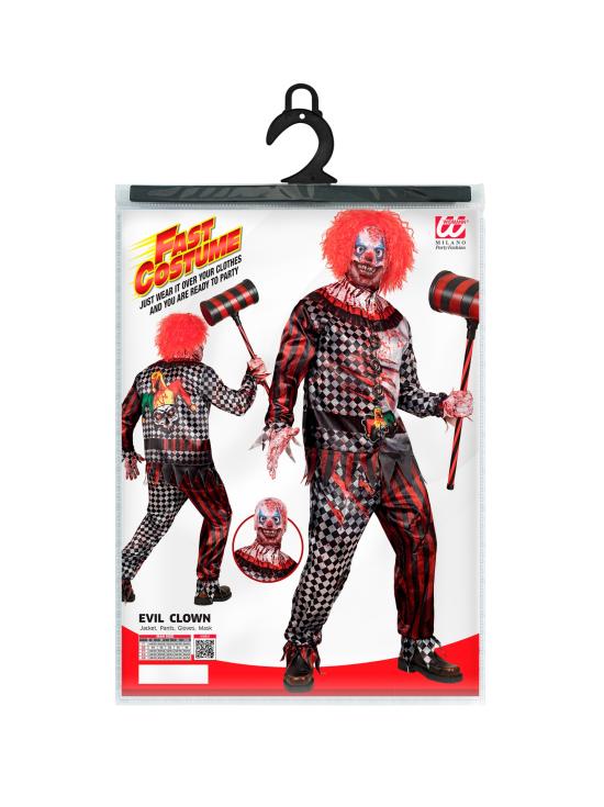 Disfraz de Payaso Malvado para Adulto Fast Costume