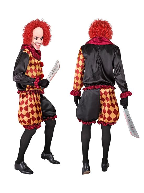 Disfraz Payaso de Terror para Hombre – Chaqueta, Gorguera y Pantalones