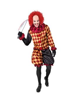 Disfraz Payaso de Terror para Hombre – Chaqueta, Gorguera y Pantalones