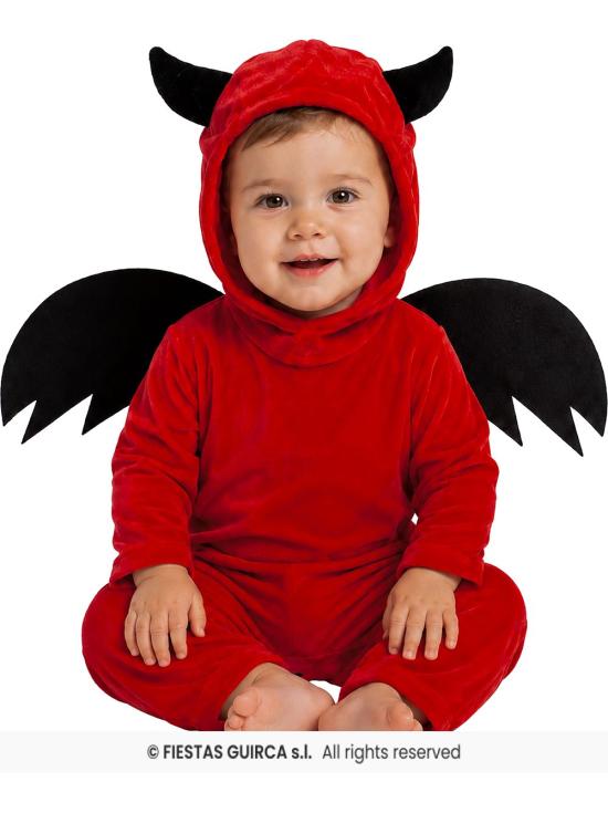 Disfraz de pequeño demonio infantil con alas