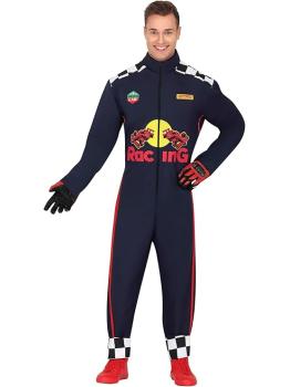 Disfraz de Piloto de Carreras para Hombre – Mono de Competición Automovilística para Fiestas, Carnaval y Halloween