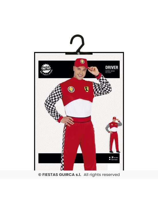 Disfraz de Piloto de Fórmula 1 Ferrari para Adultos